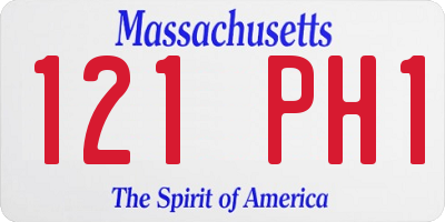 MA license plate 121PH1