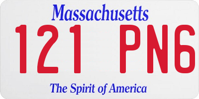 MA license plate 121PN6