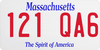 MA license plate 121QA6