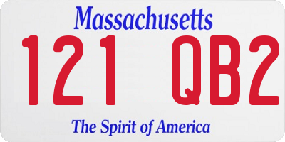 MA license plate 121QB2