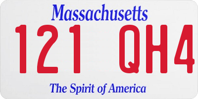 MA license plate 121QH4