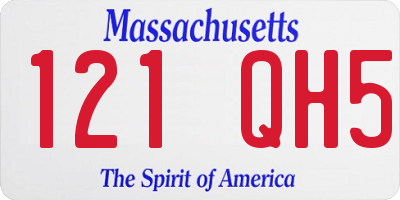 MA license plate 121QH5