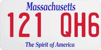 MA license plate 121QH6