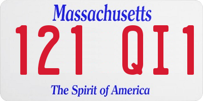 MA license plate 121QI1
