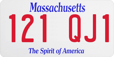 MA license plate 121QJ1