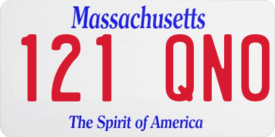 MA license plate 121QN0