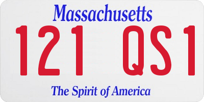 MA license plate 121QS1