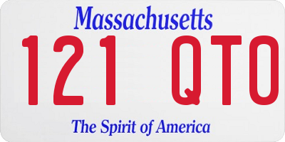 MA license plate 121QT0