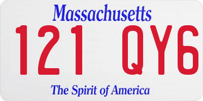 MA license plate 121QY6
