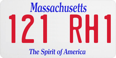MA license plate 121RH1