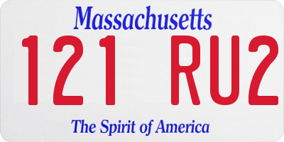 MA license plate 121RU2