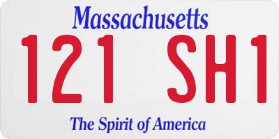 MA license plate 121SH1
