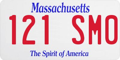 MA license plate 121SM0