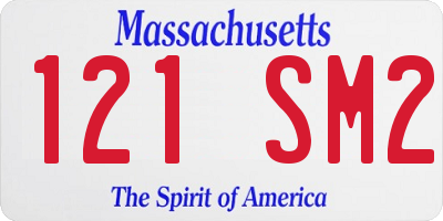MA license plate 121SM2