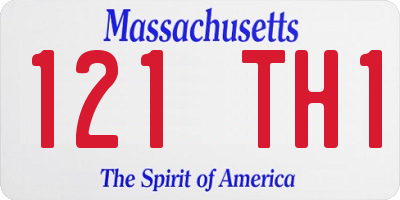 MA license plate 121TH1