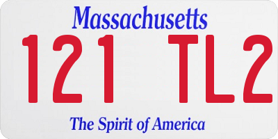 MA license plate 121TL2