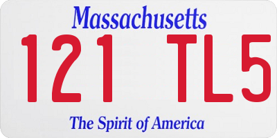 MA license plate 121TL5