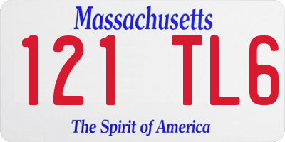 MA license plate 121TL6