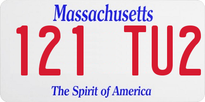 MA license plate 121TU2