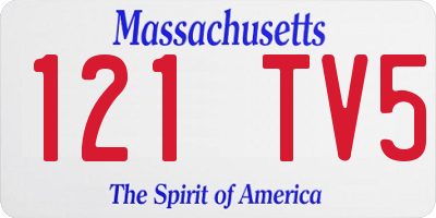 MA license plate 121TV5