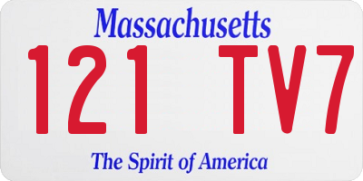 MA license plate 121TV7