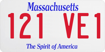 MA license plate 121VE1