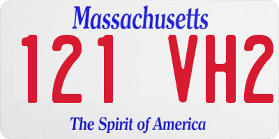 MA license plate 121VH2