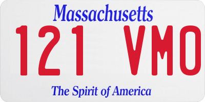 MA license plate 121VM0