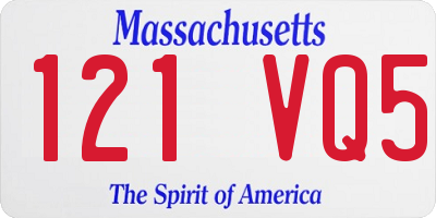 MA license plate 121VQ5