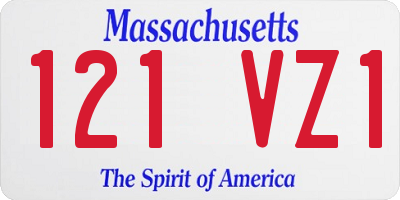 MA license plate 121VZ1