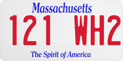 MA license plate 121WH2
