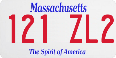 MA license plate 121ZL2