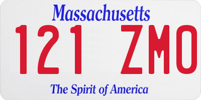 MA license plate 121ZM0