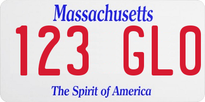 MA license plate 123GL0