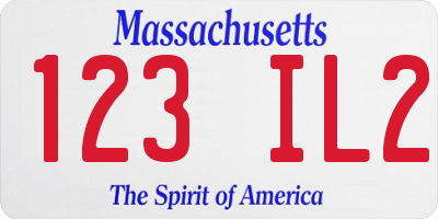 MA license plate 123IL2
