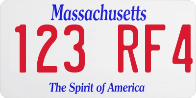 MA license plate 123RF4