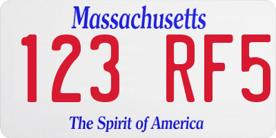 MA license plate 123RF5