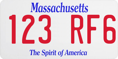 MA license plate 123RF6