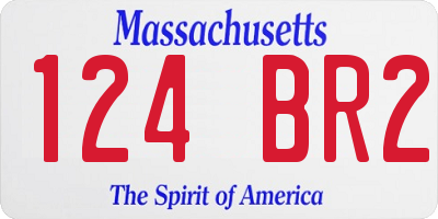 MA license plate 124BR2