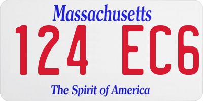 MA license plate 124EC6