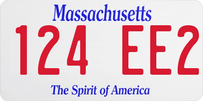 MA license plate 124EE2