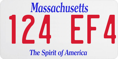 MA license plate 124EF4