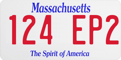 MA license plate 124EP2