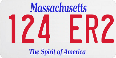 MA license plate 124ER2