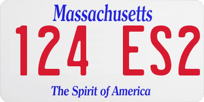 MA license plate 124ES2