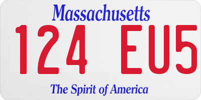 MA license plate 124EU5
