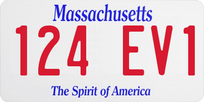 MA license plate 124EV1