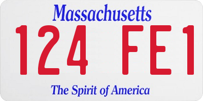 MA license plate 124FE1