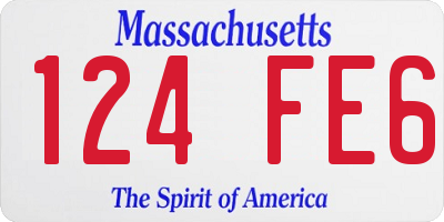 MA license plate 124FE6