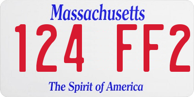 MA license plate 124FF2